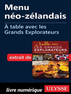 cover image of Menu néo-zélandais--À table avec les Grands Explorateurs